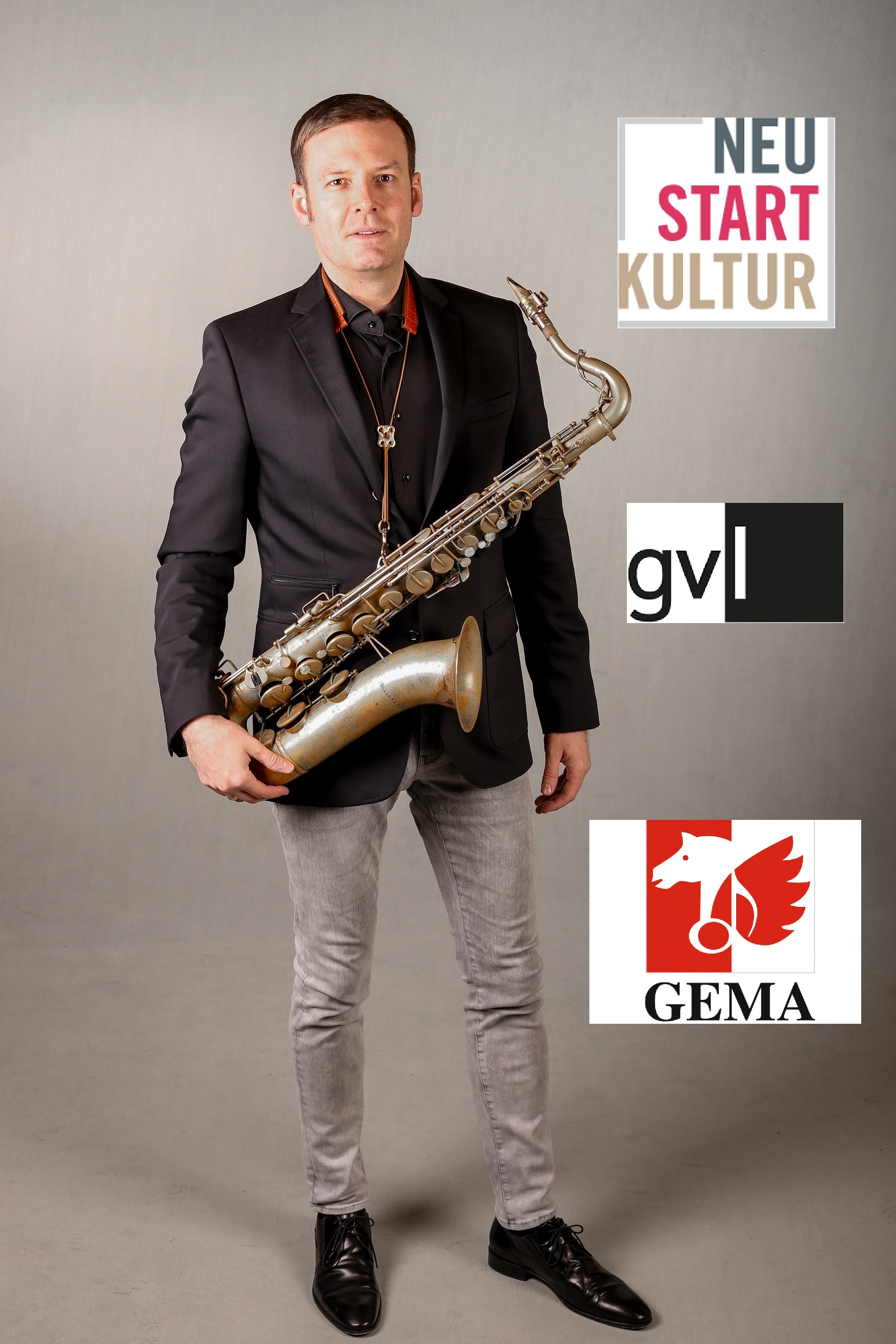 Saxophonist David Milzow - Stipendium GVL-Neustart Kultur und GEMA
